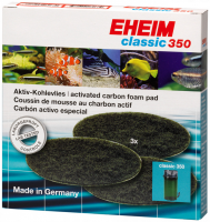 EHEIM 2628150 CLASSIC 2215 & 350 Carbon Foam Pads x3 Aquarium