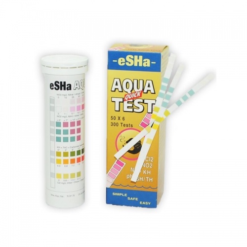 Esha Aqua Quick Test Strips C12 NO2 NO3 PH KH GH/TH Aquarium Water Test Kit